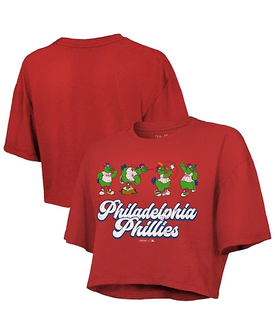 Majestic Women's Red Philadelphia Phillies Boxy Crop T-Shirt