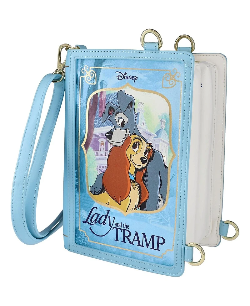 Loungefly Lady and the Tramp Book Convertible Crossbody Bag