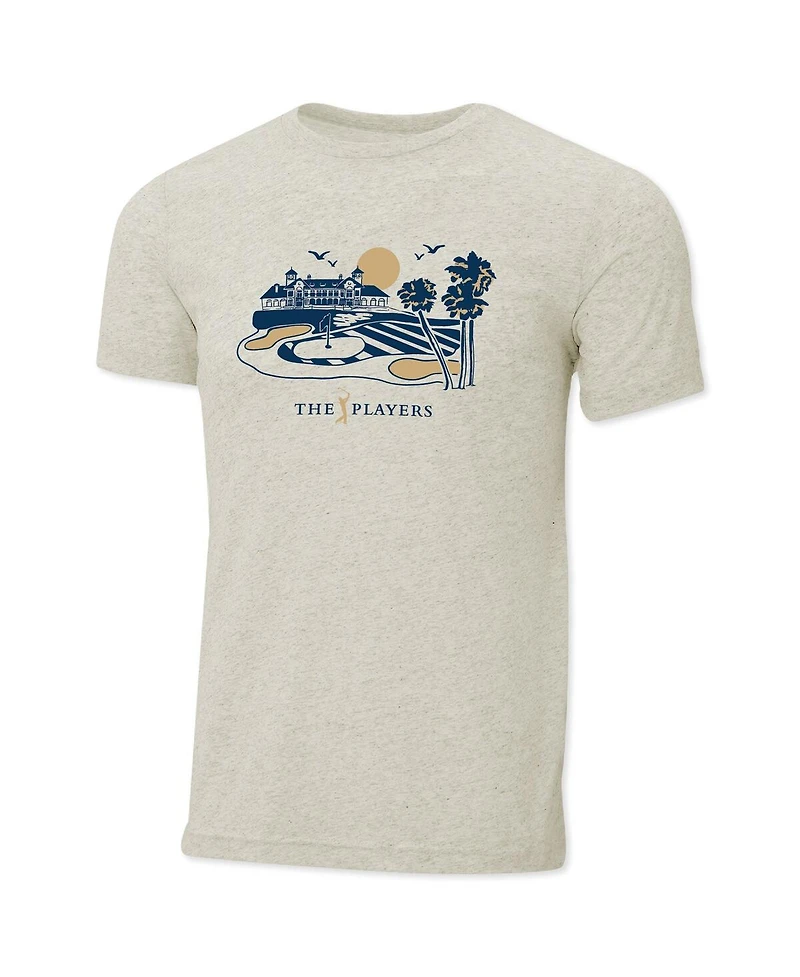 Ahead Men's Cream The Players Clubhouse Instant Classic Tri-Blend T-Shirt