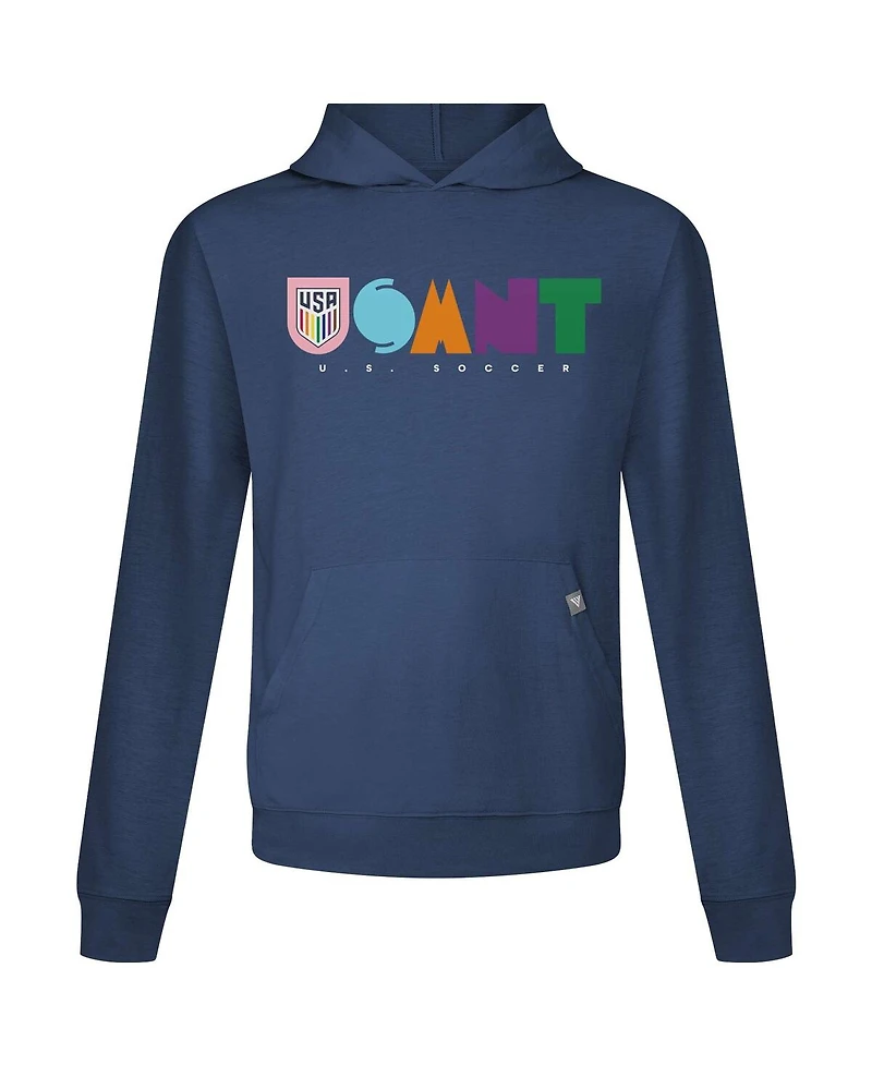 LevelWear Men's Navy Usmnt Pride Relay Full On Pullover Hoodie