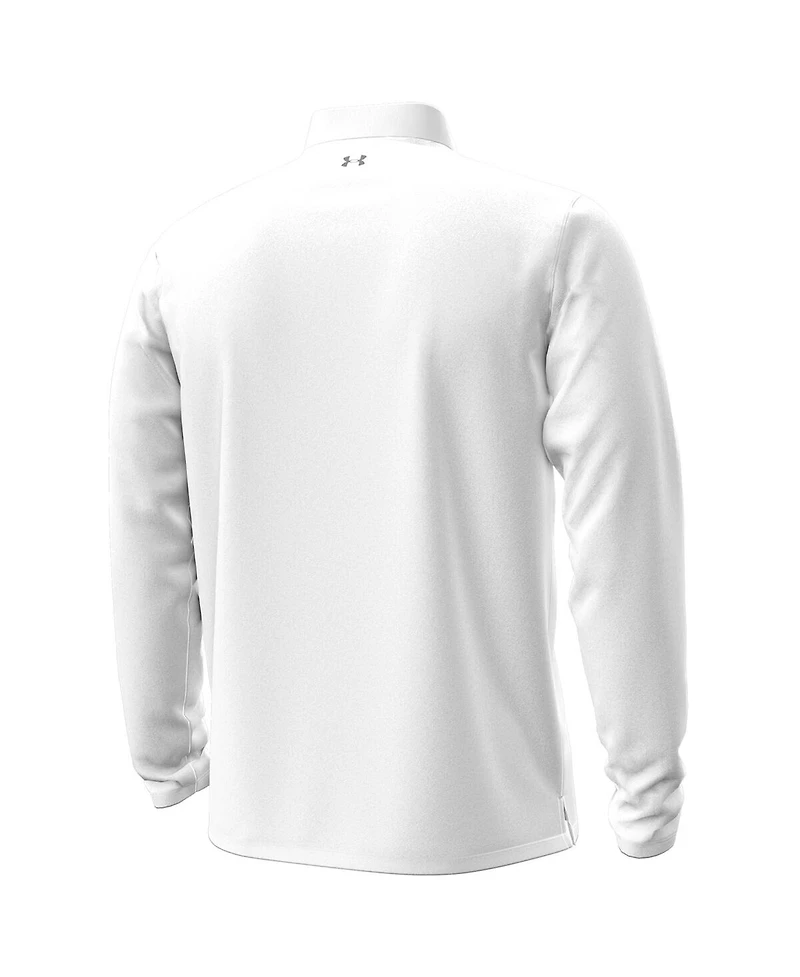 Under Armour Men's White Notre Dame Fighting Irish All Fight Motion Quarter-Zip Sweatshirt