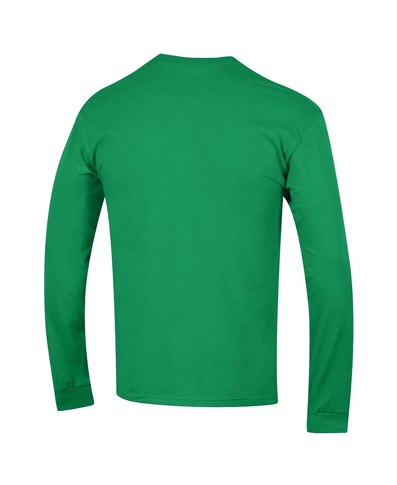 Champion Men's Kelly Green Notre Dame Fighting Irish Arch Over Logo 2-Hit Long Sleeve T-Shirt