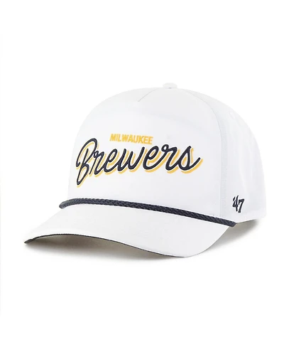 '47 Brand Men's White Milwaukee Brewers Brrr Fairway Hitch Adjustable Hat
