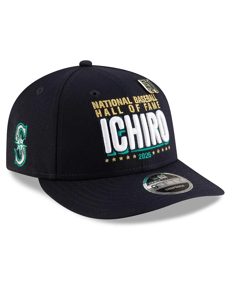 New Era Men's Ichiro Suzuki Navy Seattle Mariners 2025 Baseball Hall of Fame Low Profile 9FIFTY Snapback Hat