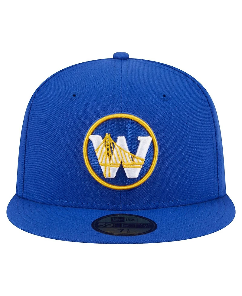 New Era Men's Royal Golden State Warriors Deceptor 59FIFTY Fitted Hat