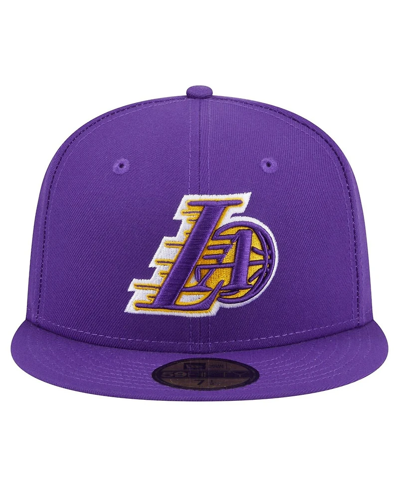 New Era Men's Purple Los Angeles Lakers Deceptor 59FIFTY Fitted Hat