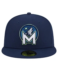 New Era Men's Navy Minnesota Timberwolves Deceptor 59FIFTY Fitted Hat