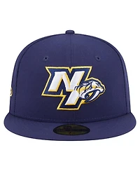 New Era Men's Navy Nashville Predators Deceptor 59FIFTY Fitted Hat