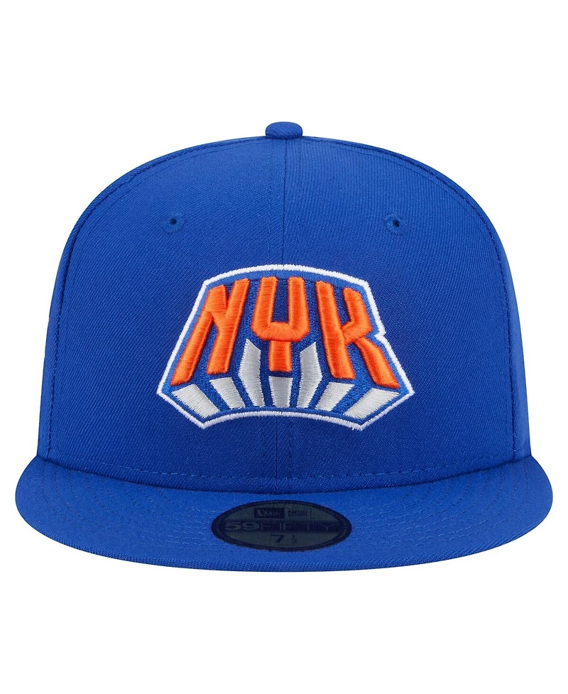New Era Men's Blue York Knicks Deceptor 59FIFTY Fitted Hat