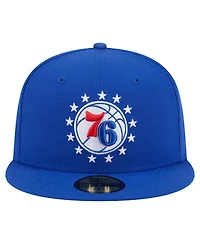New Era Men's Royal Philadelphia 76ers Deceptor 59FIFTY Fitted Hat