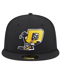 New Era Men's Black Pittsburgh Penguins Deceptor 59FIFTY Fitted Hat