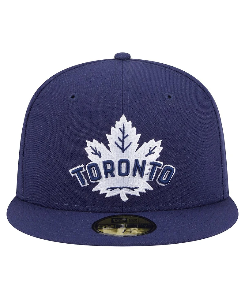 New Era Men's Navy Toronto Maple Leaf's Deceptor 59FIFTY Fitted Hat