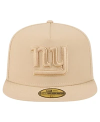 New Era Men's Light Beige York Giants Color Pack A-Frame 59FIFTY Fitted Hat