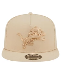 New Era Men's Light Beige Detroit Lions Color Pack A-Frame 9FIFTY Snapback Hat