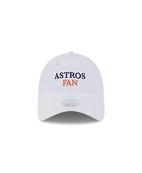 New Era Women's White Houston Astros Team Fan 9TWENTY Adjustable Hat