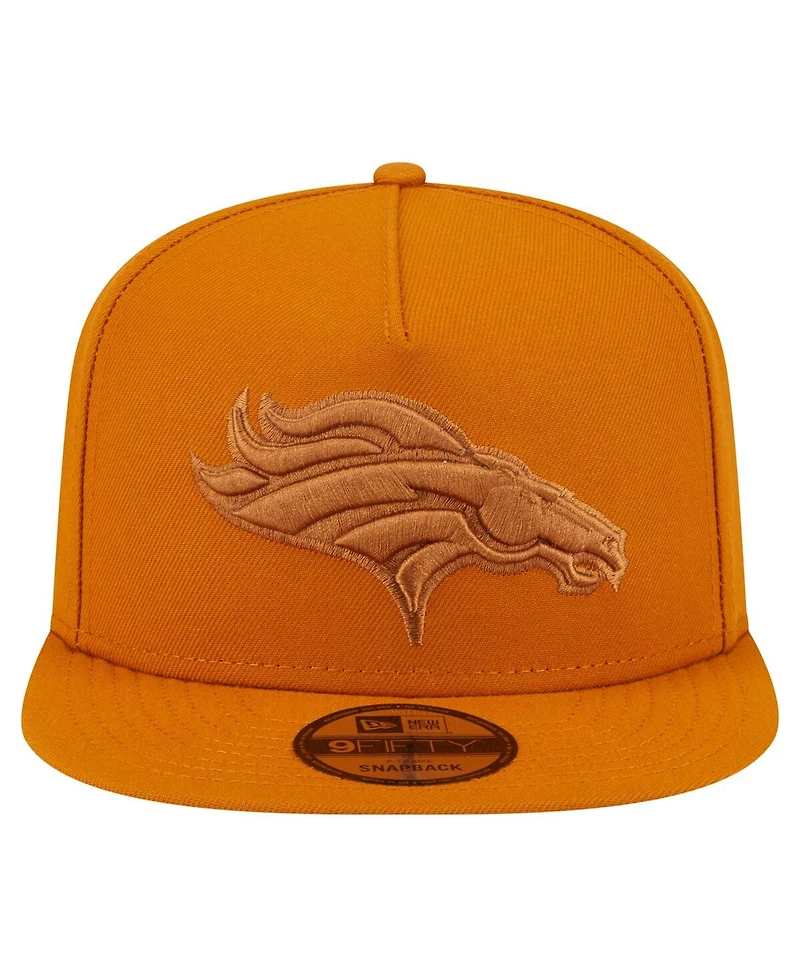New Era Men's Brown Denver Broncos Color Pack A-Frame 9FIFTY Snapback Hat