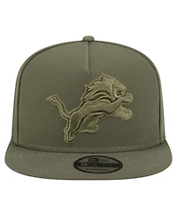 New Era Men's Olive Detroit Lions Color Pack A-Frame 9FIFTY Snapback Hat