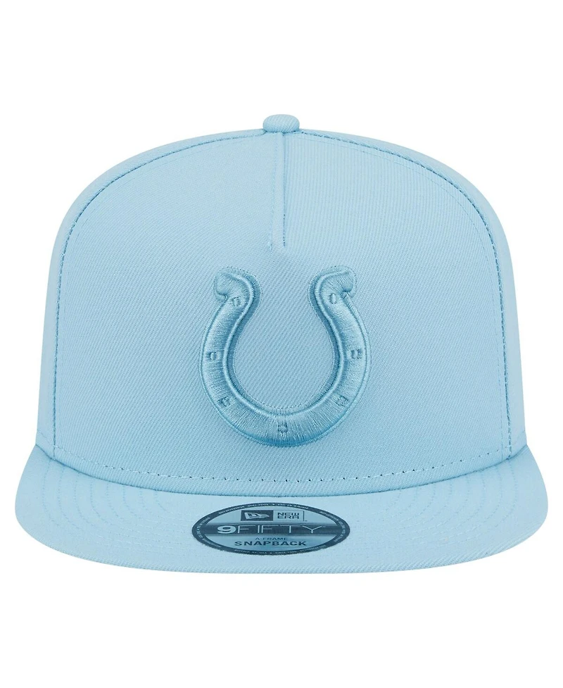 New Era Men's Light Blue Indianapolis Colts Color Pack A-Frame 9FIFTY Snapback Hat