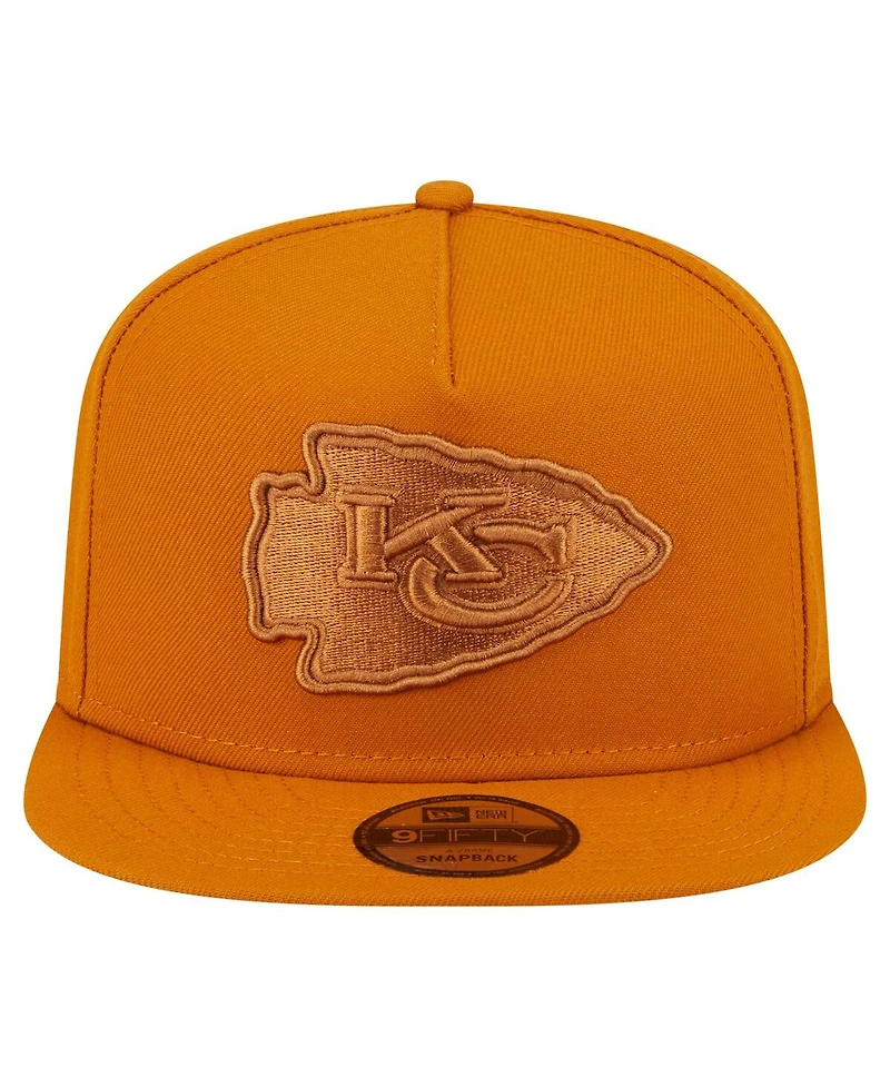 New Era Men's Brown Kansas City Chiefs Color Pack A-Frame 9FIFTY Snapback Hat