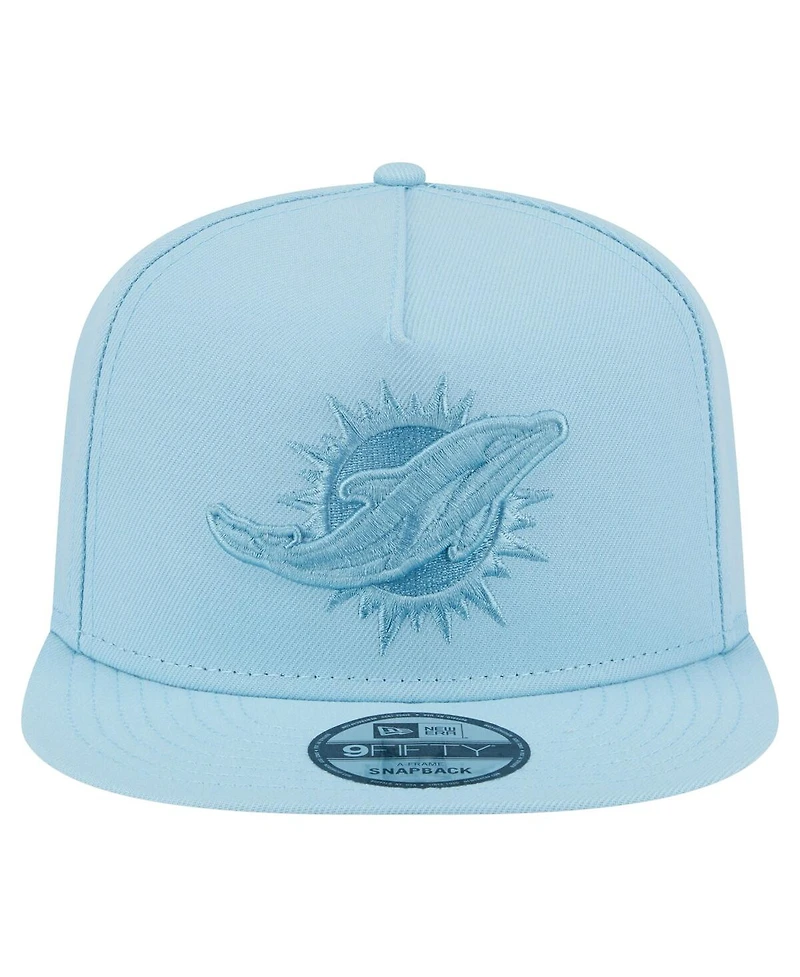New Era Men's Light Blue Miami Dolphins Color Pack A-Frame 9FIFTY Snapback Hat