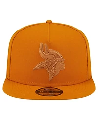 New Era Men's Brown Minnesota Vikings Color Pack A-Frame 9FIFTY Snapback Hat