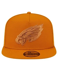 New Era Men's Brown Philadelphia Eagles Color Pack A-Frame 9FIFTY Snapback Hat