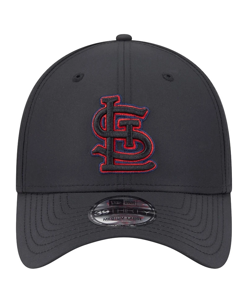 New Era Men's Black St. Louis Cardinals Night 39THIRTY Flex Hat