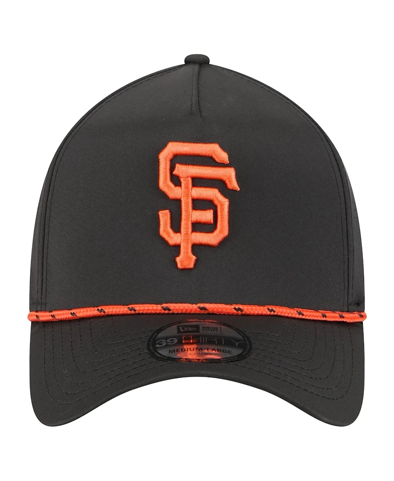 New Era Men's Black San Francisco Giants 39THIRTY A-Frame Perforated Flex Hat