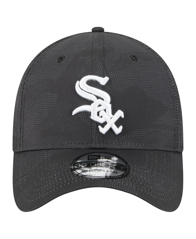 New Era Men's Black Chicago White Sox Tonal Camo 39THIRTY Flex Hat