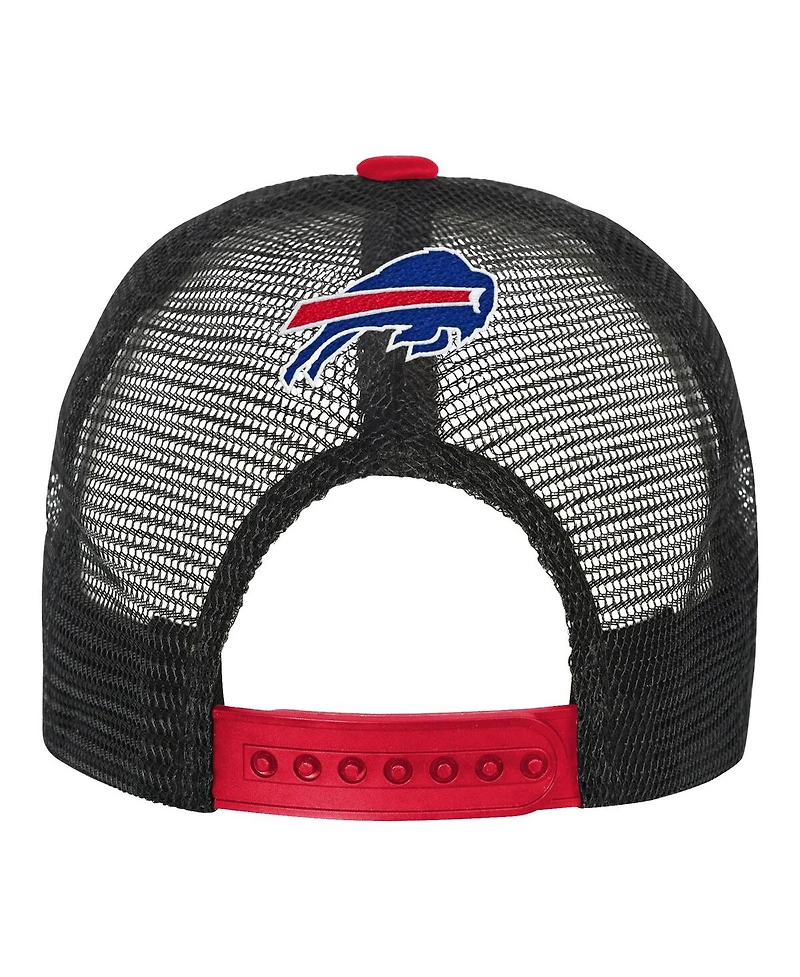 Outerstuff White/Red Buffalo Bills Modern Fan Trucker Adjustable Hat