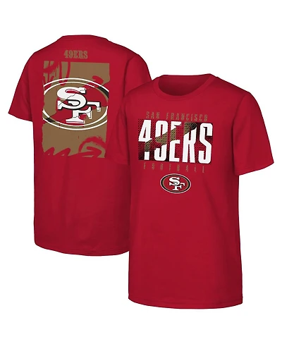 Outerstuff Big Boys and Girls Scarlet San Francisco 49ers Posterize T-Shirt