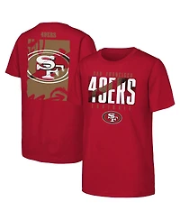 Outerstuff Big Boys and Girls Scarlet San Francisco 49ers Posterize T-Shirt