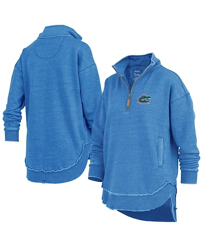 Pressbox Women's Royal Florida Gators Northfork Sojourn Poncho Quarter-Zip Sweatshirt