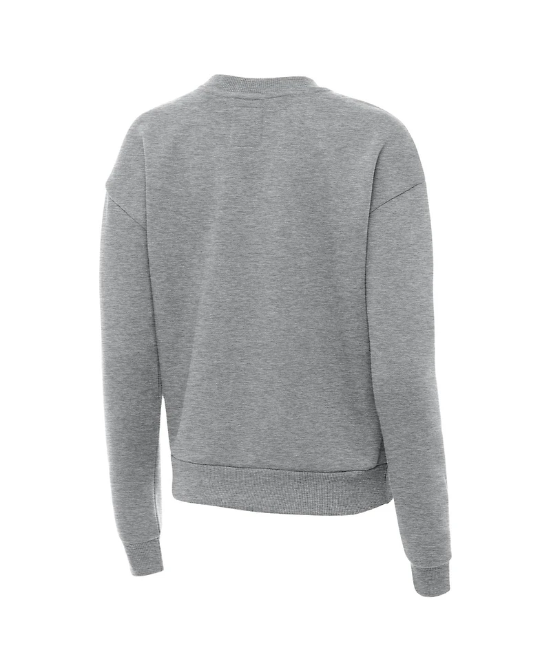Antigua Women's Heather Gray Kansas City Chiefs Victory Pullover Sweatshirt
