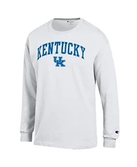 Champion Men's White Kentucky Wildcats Arch Over Logo Long Sleeve T-Shirt