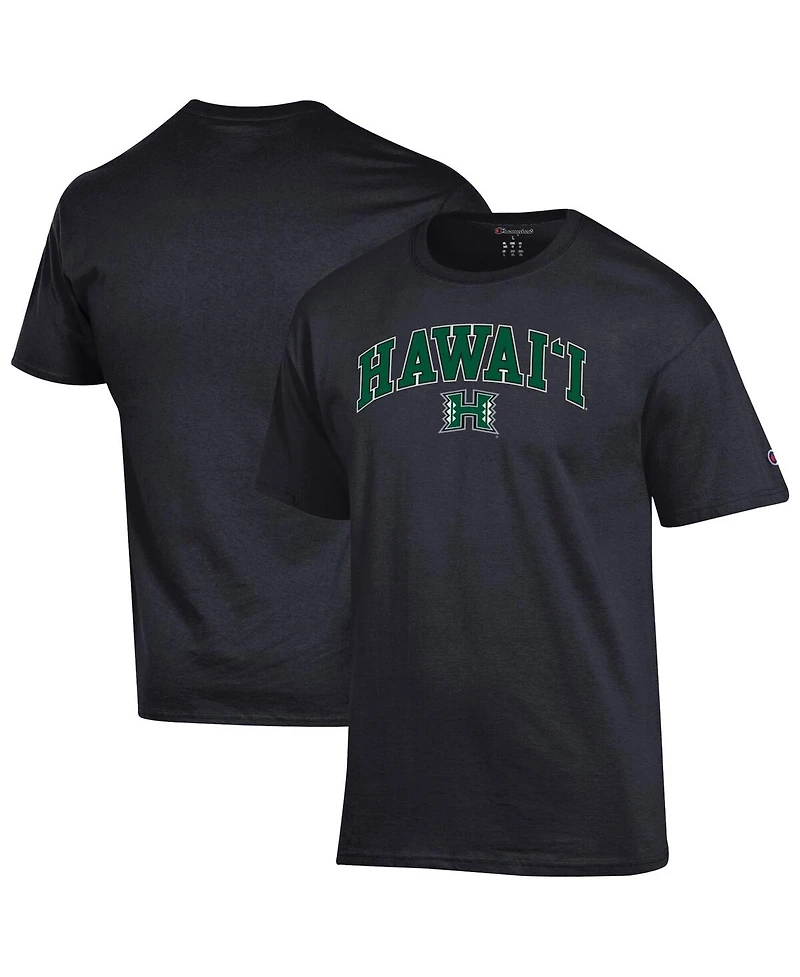 Champion Men's Black Hawaii Rainbow Warriors Arch Over Logo T-Shirt