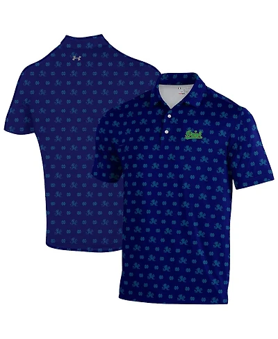 Under Armour Men's Navy Notre Dame Fighting Irish Gameday ArmourFuse Polo Shirt