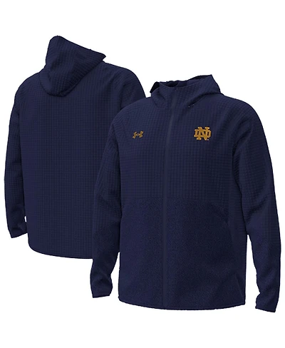 Under Armour Men's Navy Notre Dame Fighting Irish Unstoppable Raglan Full-Zip Jacket