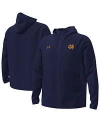 Under Armour Men's Navy Notre Dame Fighting Irish Unstoppable Raglan Full-Zip Jacket