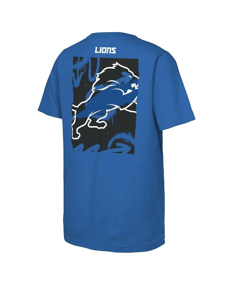 Outerstuff Big Boys and Girls Blue Detroit Lions Posterize T-Shirt