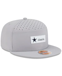New Era Men's Gray Dallas Cowboys 2025 Sideline Split Panel 9FIFTY Snapback Hat