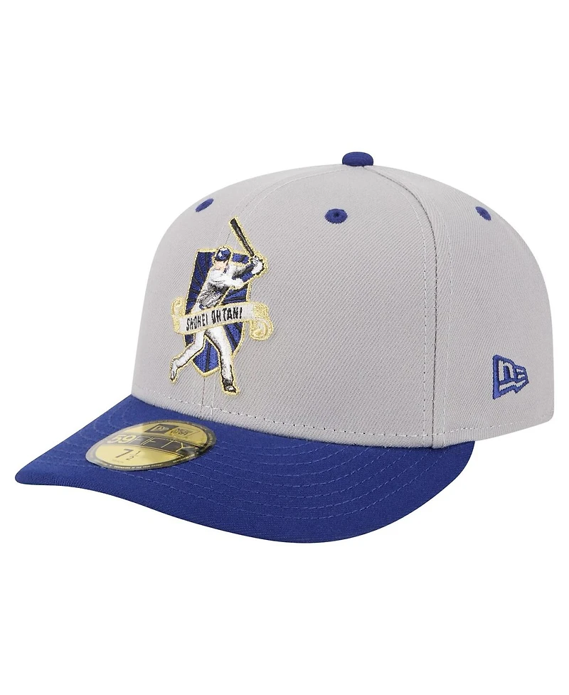 New Era Men's Shohei Ohtani Gray Los Angeles Dodgers 59FIFTY Fitted Hat