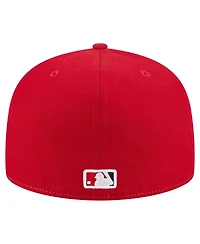 New Era Men's White/Red Los Angeles Angels Repeat 59FIFTY Fitted Hat