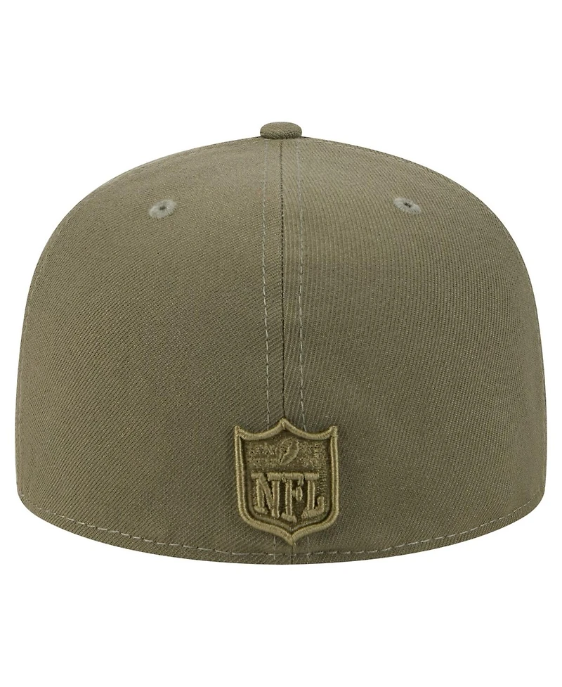 New Era Men's Olive Buffalo Bills Color Pack A-Frame 59FIFTY Fitted Hat