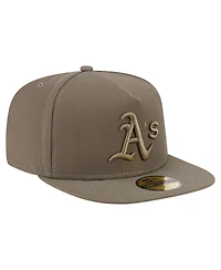 New Era Men's Olive Athletics Color Pack A-Frame 59FIFTY Fitted Hat
