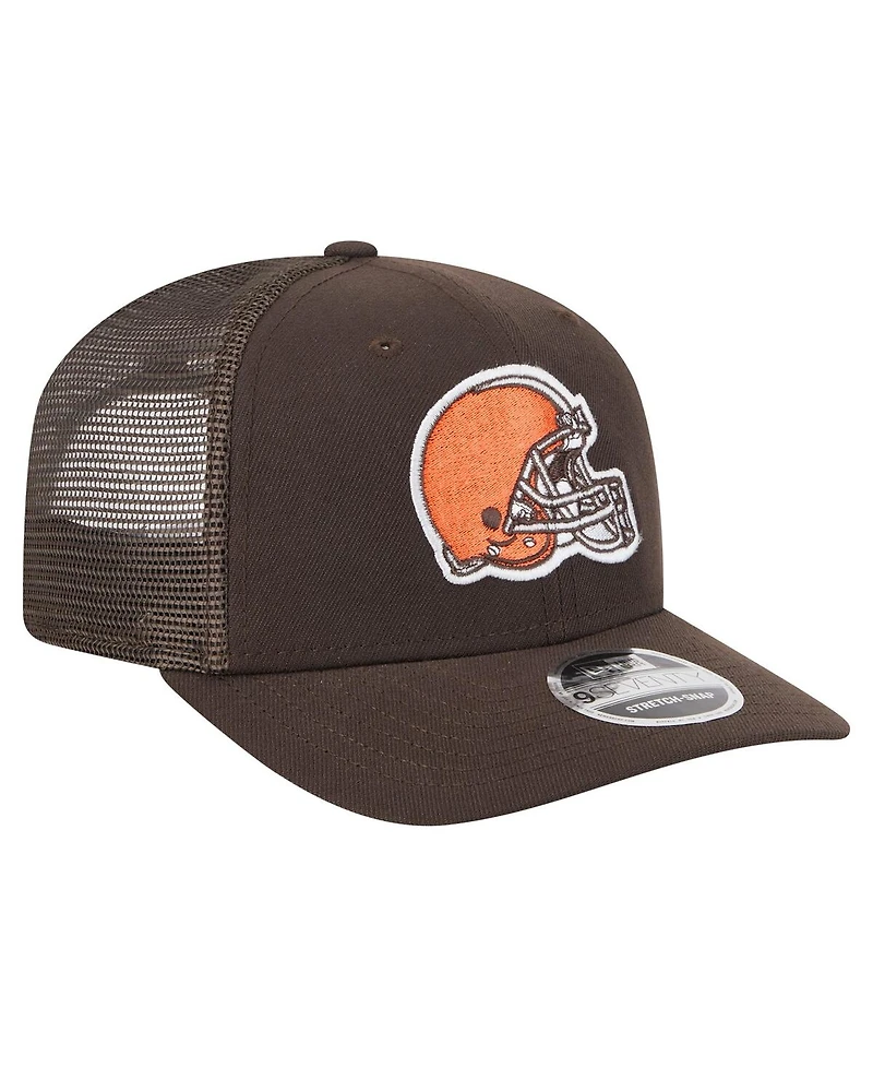 New Era Men's Brown Cleveland Browns Team Collection 9SEVENTY Stretch snap Adjustable Hat