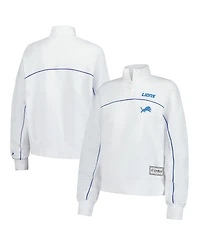 New Era Women's White Detroit Lions Functional Fandom Quarter-Zip Sweatshirt