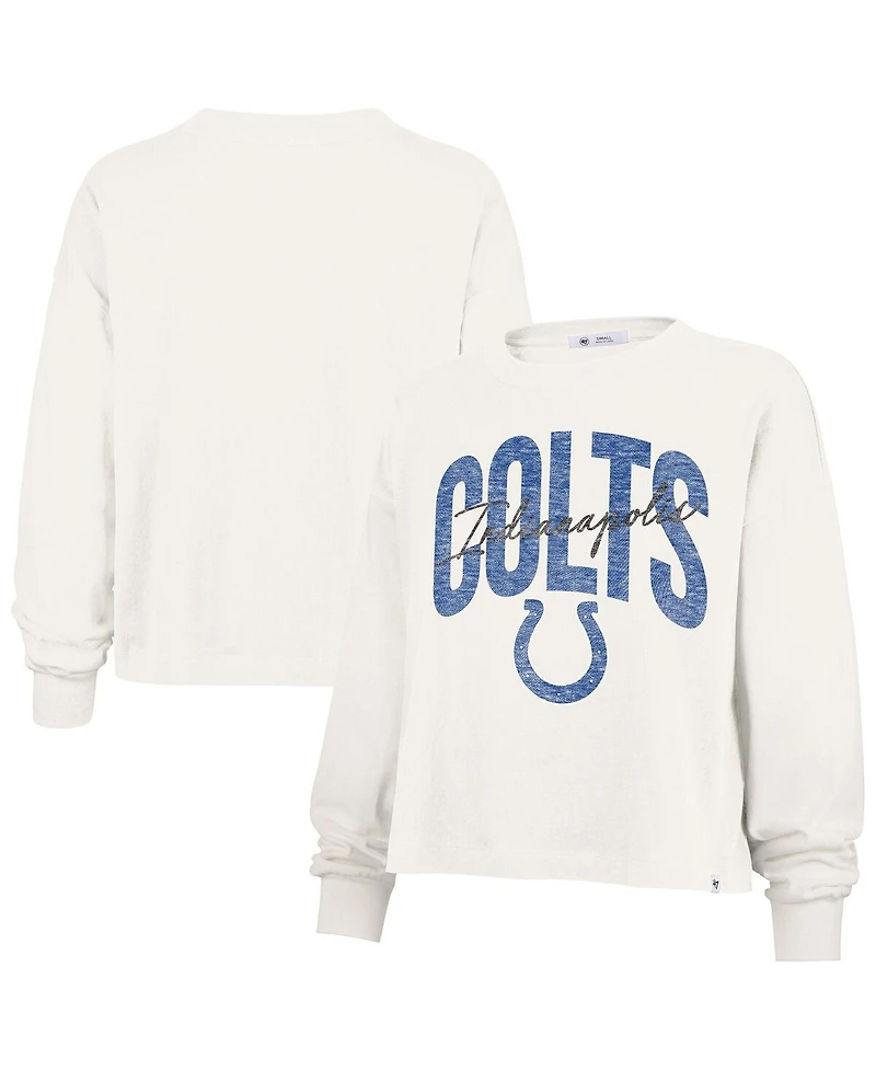 '47 Brand Women's Cream Indianapolis Colts Muse Sydney Long Sleeve T-Shirt