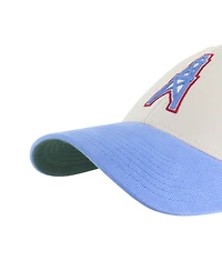 '47 Brand Men's Cream/Light Blue Houston Oilers Gridiron Classics Fairfield Mvp Throwback Adjustable Hat