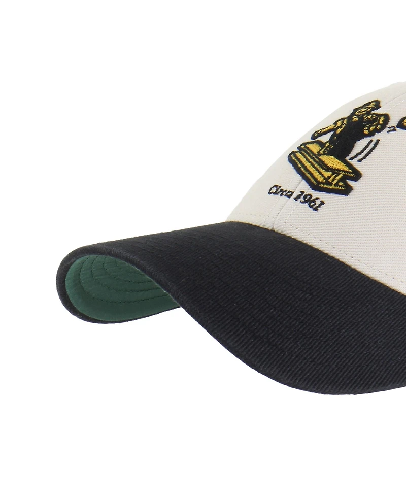 '47 Brand Men's Cream/Black Pittsburgh Steelers Fairfield Mvp Throwback Adjustable Hat